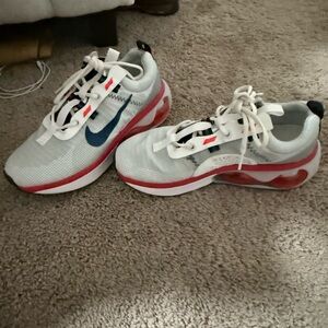 Nike White and Red Sneakers